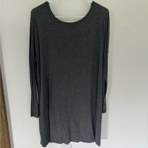 Gray long sleeve tshirt dress